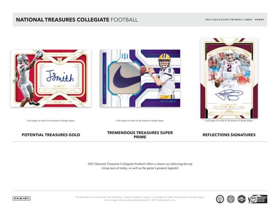 Image for 2025 Panini National Treasures Collegiate Football Hobby Box