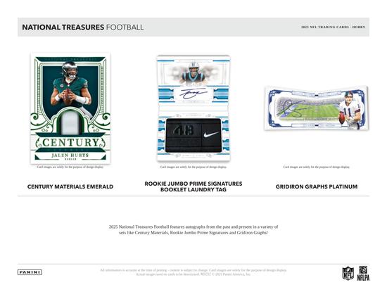 Image for 2025 Panini National Treasures Football Hobby Box