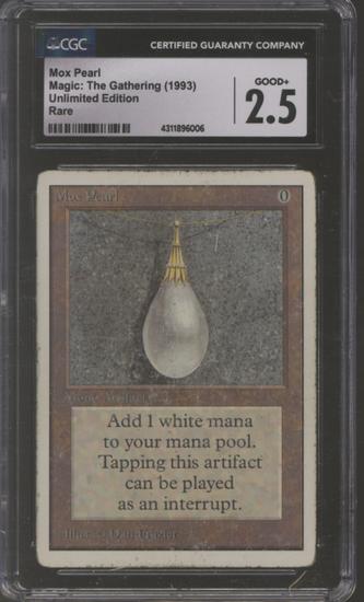 Image for Magic the Gathering Unlimited Mox Pearl CGC 2.5 HEAVILY PLAYED (HP)