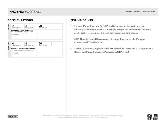 Image for 2025 Panini Phoenix Football Blaster 20-Box Case (Hyper Parallels!)