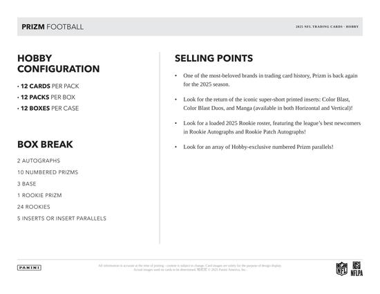 Image for 2025 Panini Prizm Football Hobby Pack