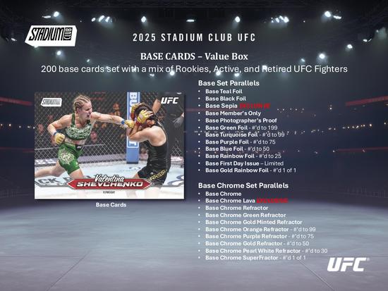 Image for 2025 Topps Stadium Club UFC 6-Pack Blaster 40-Box Case
