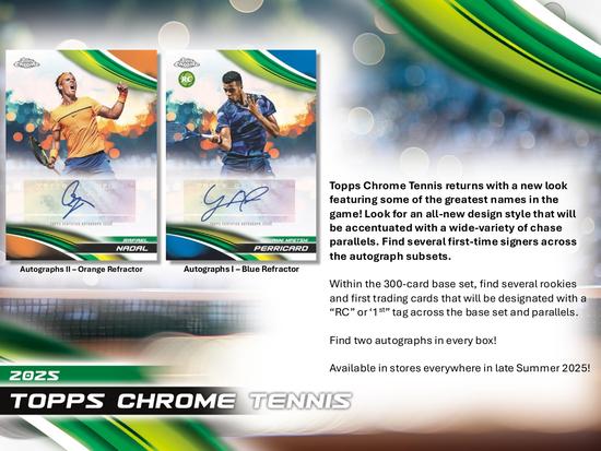 Image for 2025 Topps Chrome Tennis Hobby Box