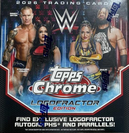 Image for 2026 Topps Chrome WWE Wrestling Logofractor Edition 20-Box Case