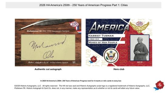 Image for 2026 Historic Autographs America's 250th Anniversary Part 1: Cities Hobby 24-Box Case