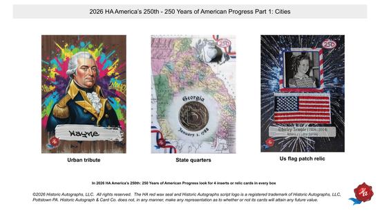 Image for 2026 Historic Autographs America's 250th Anniversary Part 1: Cities Hobby 24-Box Case