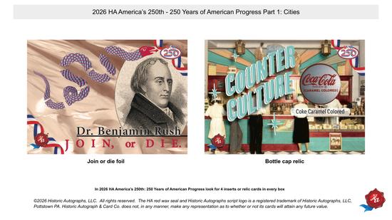 Image for 2026 Historic Autographs America's 250th Anniversary Part 1: Cities Hobby 24-Box Case