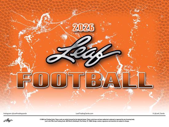 Image for 2026 Leaf Football Hobby 10-Box Case