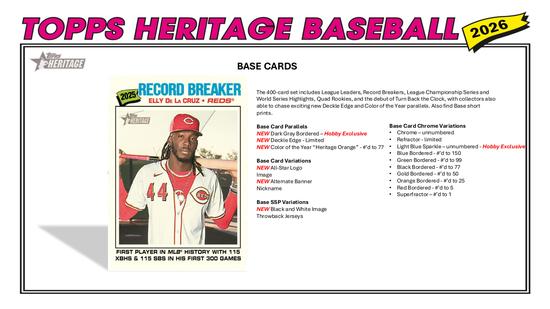 Image for 2026 Topps Heritage Baseball Hobby Box