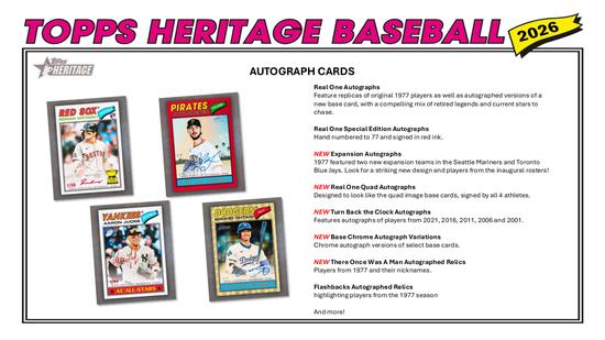 Image for 2026 Topps Heritage Baseball Hobby Box