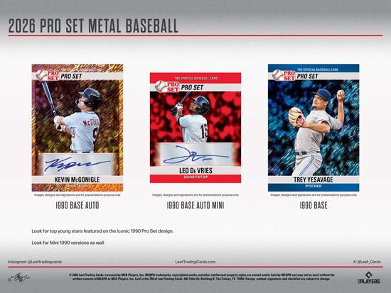 Image for 2026 Leaf Pro Set Metal Baseball Hobby Jumbo Box