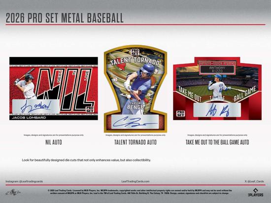 Image for 2026 Leaf Pro Set Metal Baseball Hobby Jumbo Box