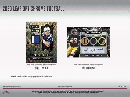 Image for 2026 Leaf Optichrome Football Hobby Jumbo 8-Box Case