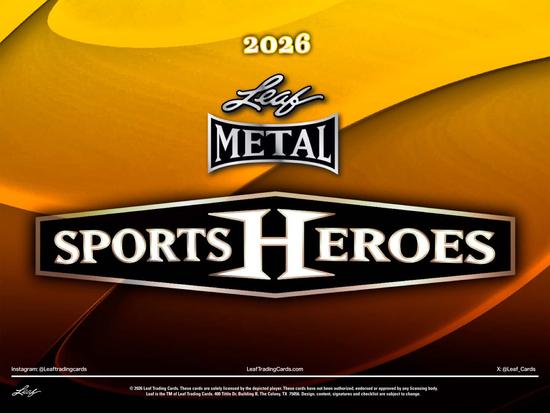 Image for 2026 Leaf Metal Sports Heroes Hobby 10-Box Case