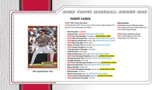 Image for 2026 Topps Series 1 Baseball Mega 20-Box Case