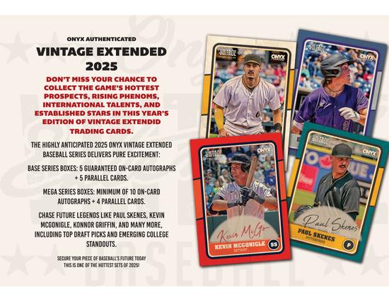 Image for 2025 Onyx Vintage Extended Series Baseball Mega 6-Box Case