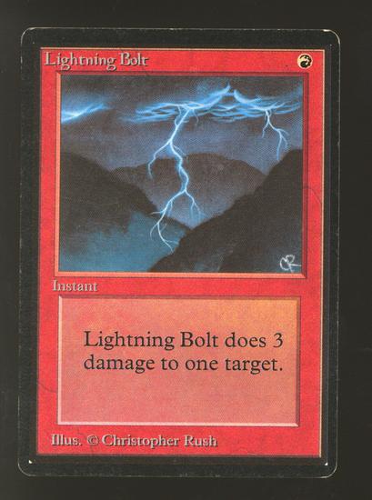 Image for Magic the Gathering Beta Lightning Bolt LIGHTLY PLAYED (LP)