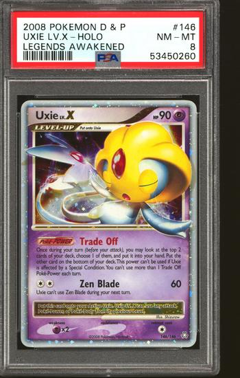Image for Pokemon D&P Legends Awakened Uxie Lv.X 146/146 PSA 8