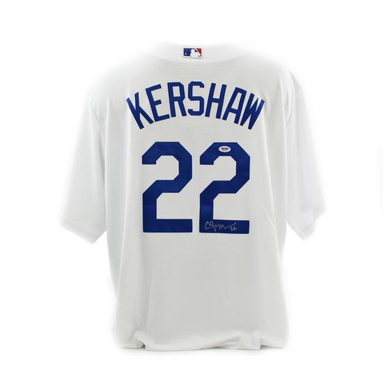 clayton kershaw autographed jersey