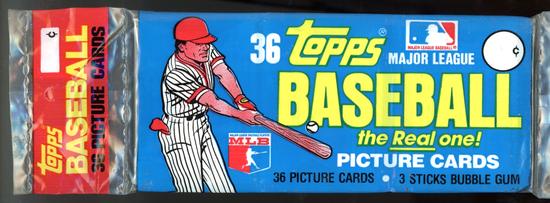 Image for 1982 Topps Baseball Grocery Cello Rack Pack (Blue) (Reed Buy)