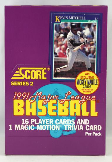 Image for 1991 Score Series 2 Baseball Wax Box (Reed Buy)