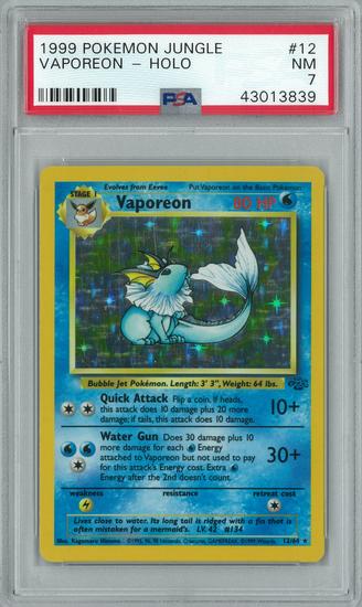 Image for Pokemon Jungle Vaporeon 12/64 PSA 7