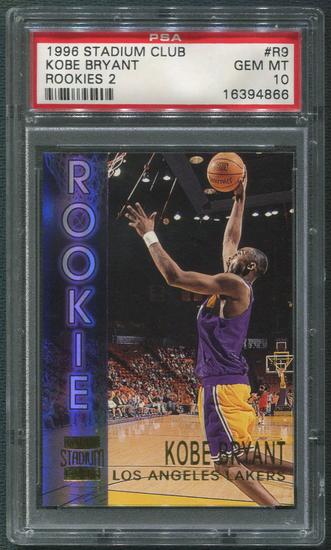 kobe bryant topps stadium club rookie card