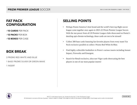 Image for 2021/22 Panini Prizm Premier League EPL Soccer Jumbo Value Pack (Lot of 12 = 1 Box)