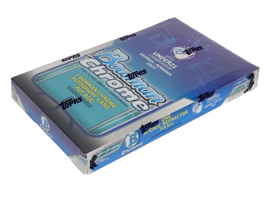 Image for 2022 Bowman Chrome Road to UEFA Under-21 European Championship Soccer Hobby 12-Box Case