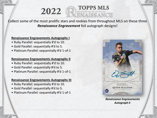 2022 Topps Renaissance MLS Checklist, Set Info, Boxes, Reviews