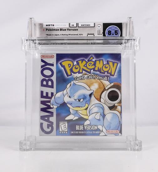 Image for Nintendo Game Boy Pokemon Blue WATA 8.5 A+ Seal