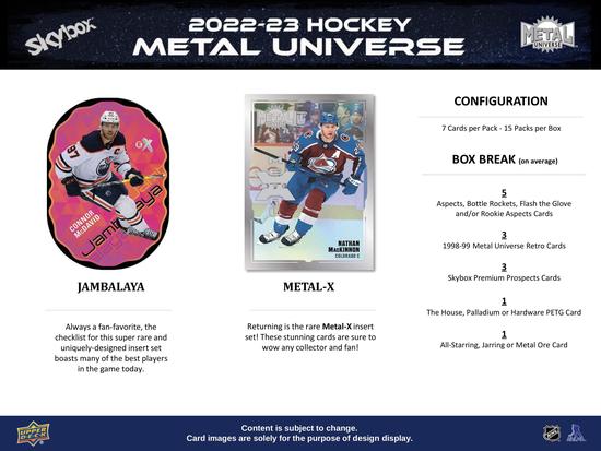 Image for 2022/23 Upper Deck Skybox Metal Universe Hockey Hobby Box