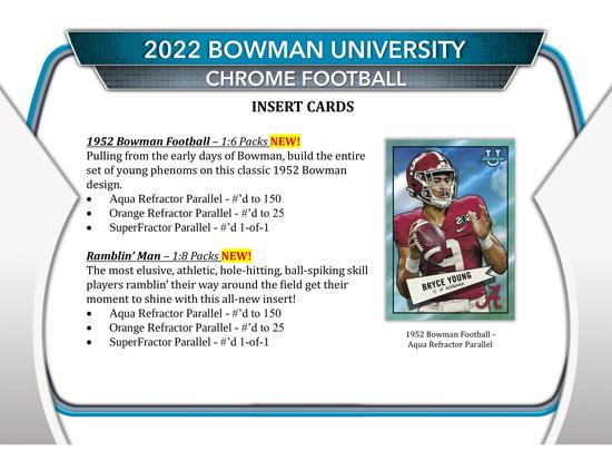 Image for 2022 Bowman Chrome University Football Blaster 40-Box Case (Pink Refractor!)