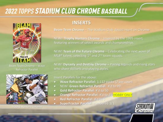 Image for 2022 Topps Stadium Club Chrome Baseball Hobby Box