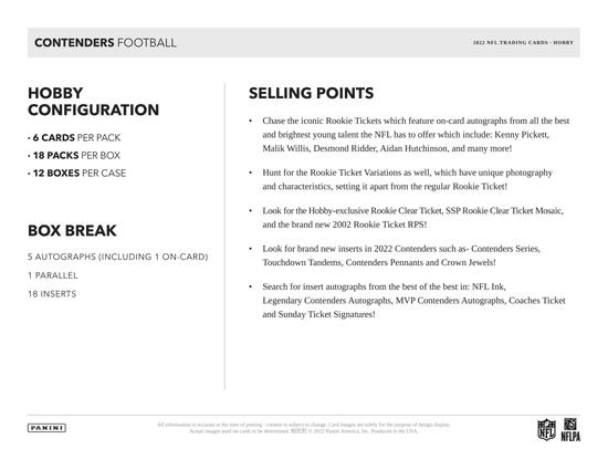 Image for 2022 Panini Contenders Football Hobby Box