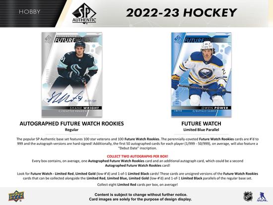 Image for 2022/23 Upper Deck SP Authentic Hockey Hobby Box