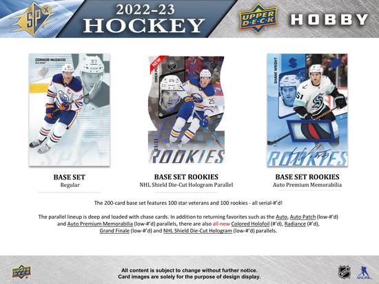 Image for 2022/23 Upper Deck SPx Hockey Hobby Box