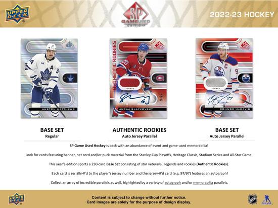 Image for 2022/23 Upper Deck SP Game Used Hockey Hobby 18-Box Case