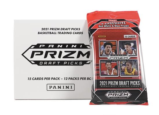 Image for 2021/22 Panini Prizm Draft Picks Basketball Cello Multi Fat Pack 12-Pack 12-Box Case (R, W, and B Prizms!)