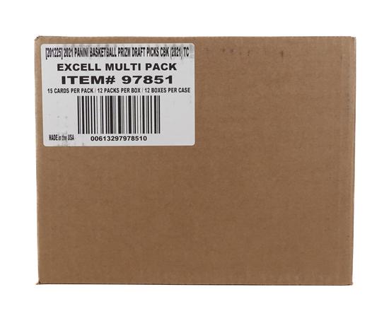 Image for 2021/22 Panini Prizm Draft Picks Basketball Cello Multi Fat Pack 12-Pack 12-Box Case (R, W, and B Prizms!)