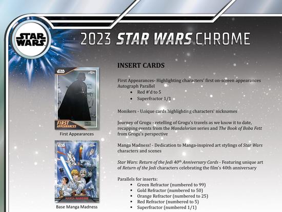 Image for Star Wars Chrome 10-Pack Blaster Box (Lot of 6) (Topps 2023)