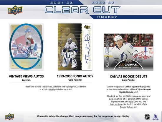 Image for 2022/23 Upper Deck Clear Cut Hockey Hobby 30-Box Case