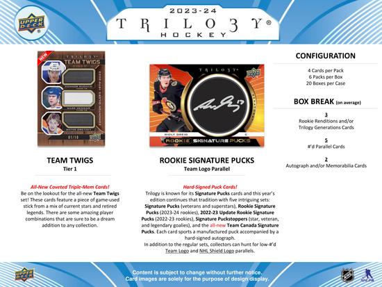 Image for 2023/24 Upper Deck Trilogy Hockey Hobby Box