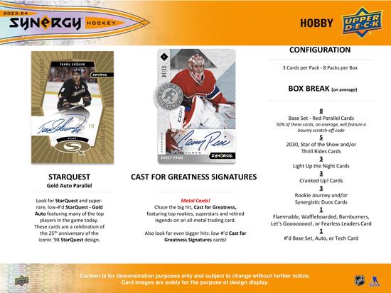 Image for 2023/24 Upper Deck Synergy Hockey Hobby 16-Box Case