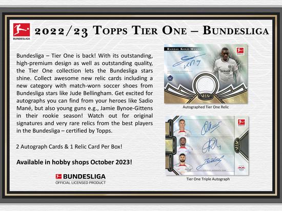 Image for 2022/23 Topps Tier One Bundesliga Soccer Hobby Box