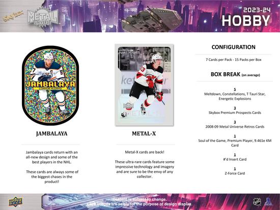 Image for 2023/24 Upper Deck Skybox Metal Universe Hockey Hobby 16-Box Case