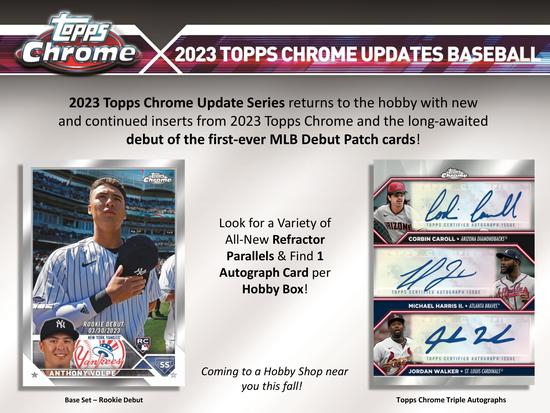 Image for 2023 Topps Chrome Update Series Baseball Hobby Box