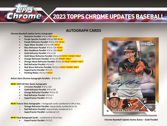 Image for 2023 Topps Chrome Update Series Baseball Hobby Box