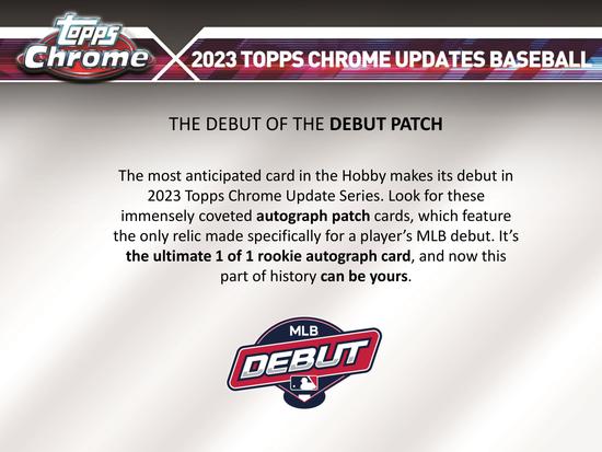 Image for 2023 Topps Chrome Update Series Baseball Hobby Box