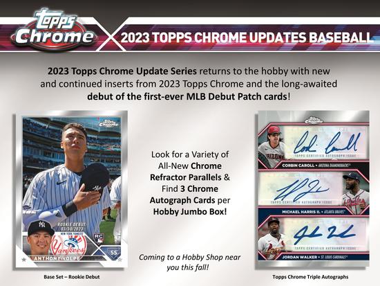 Image for 2023 Topps Chrome Update Series Baseball Hobby Jumbo Box